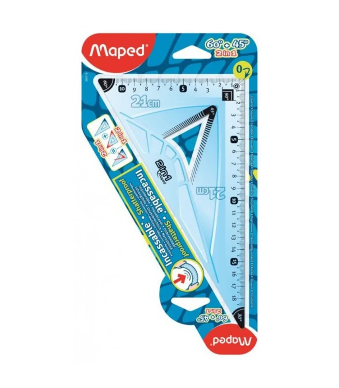 [3154142551108] منتج مكتبي – Maped geometric 21cm (أزرق)