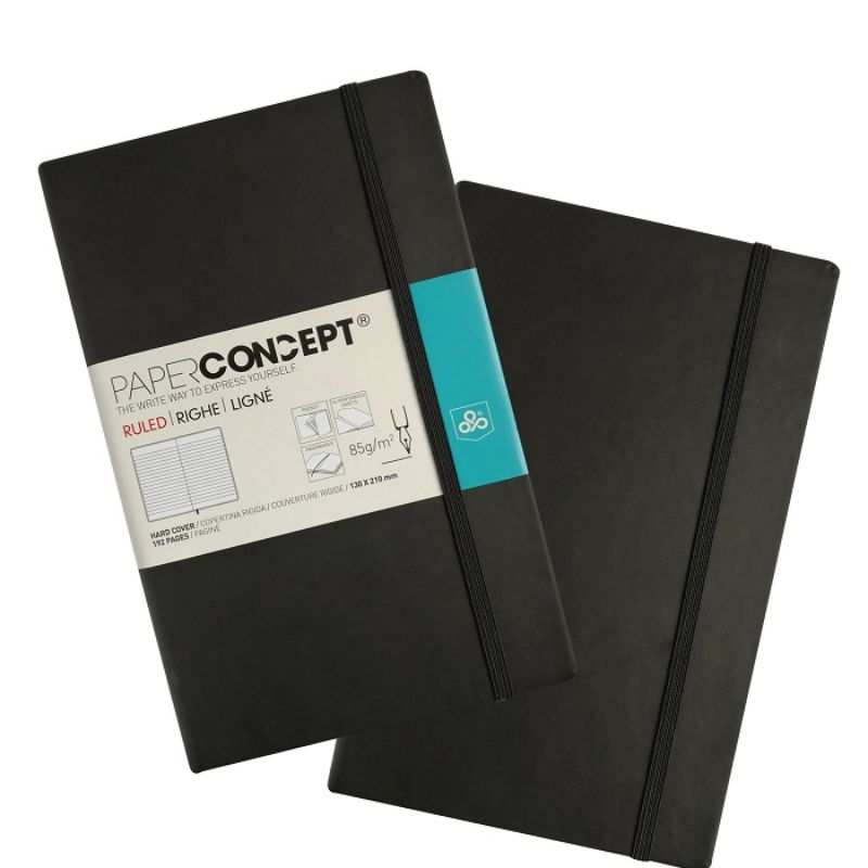 [5283001509924] دفتر – PAPER CONCEPT Executive Notebook Hard cover - Assorted Colors (Black)