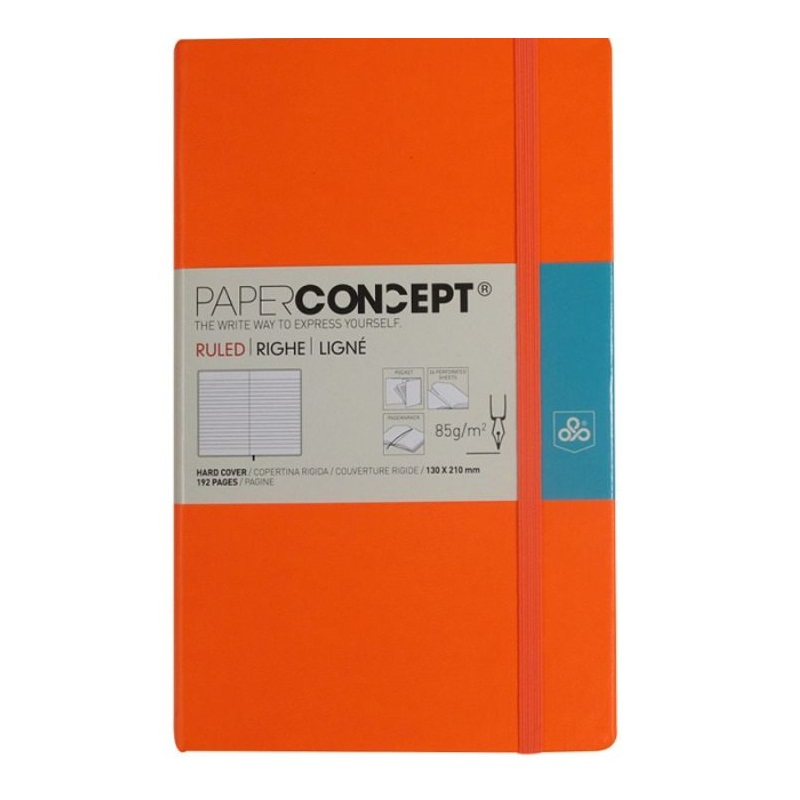 [5283001513334] دفتر – PAPER CONCEPT Hard Cover Executive Notebook 85gsm (Orange)