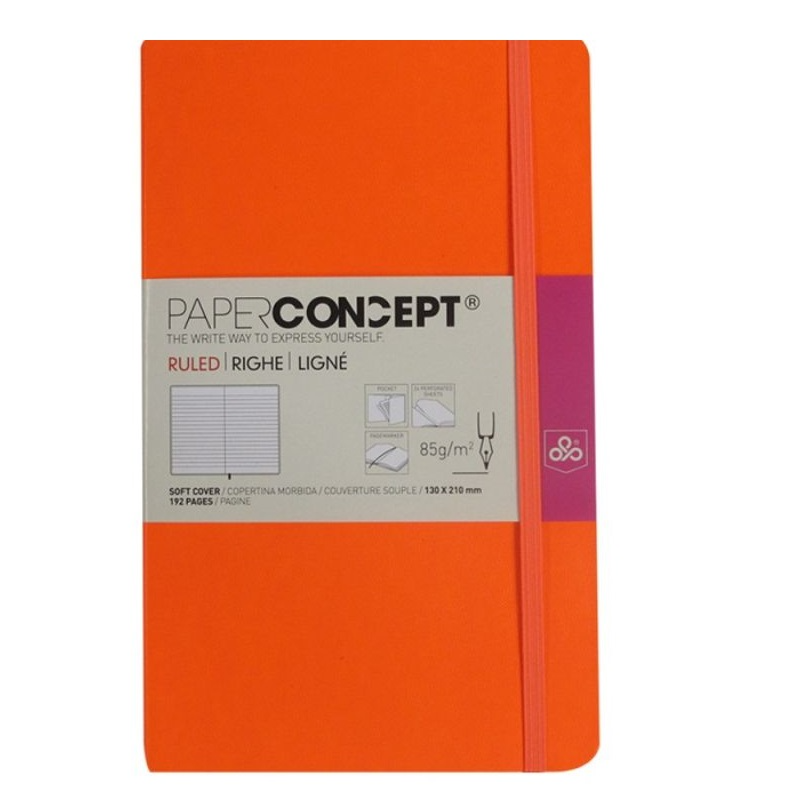 [5283001513457] دفتر – PAPER CONCEPT Soft Cover Executive Notebook (Orange)