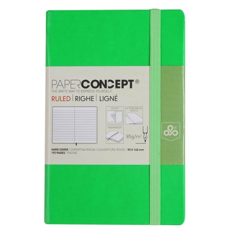 قلم تحديد فسفوري – PAPER CONCEPT Soft Cover Executive Notebook - Fluo Colors - 14 x 9 cm