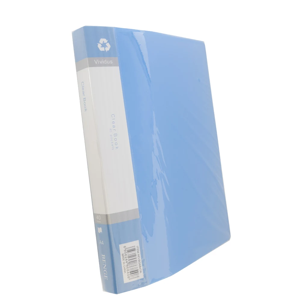[6956244868408] جيوب حفظ أوراق – Paper holder - A4 - 40 pockets - Assorted colors (ألوان متنوعة)