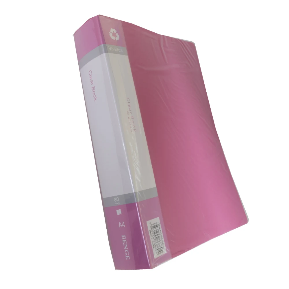 [6956244868804] جيوب حفظ أوراق – Paper holder - A4 - 80 pockets - Assorted colors (ألوان متنوعة)