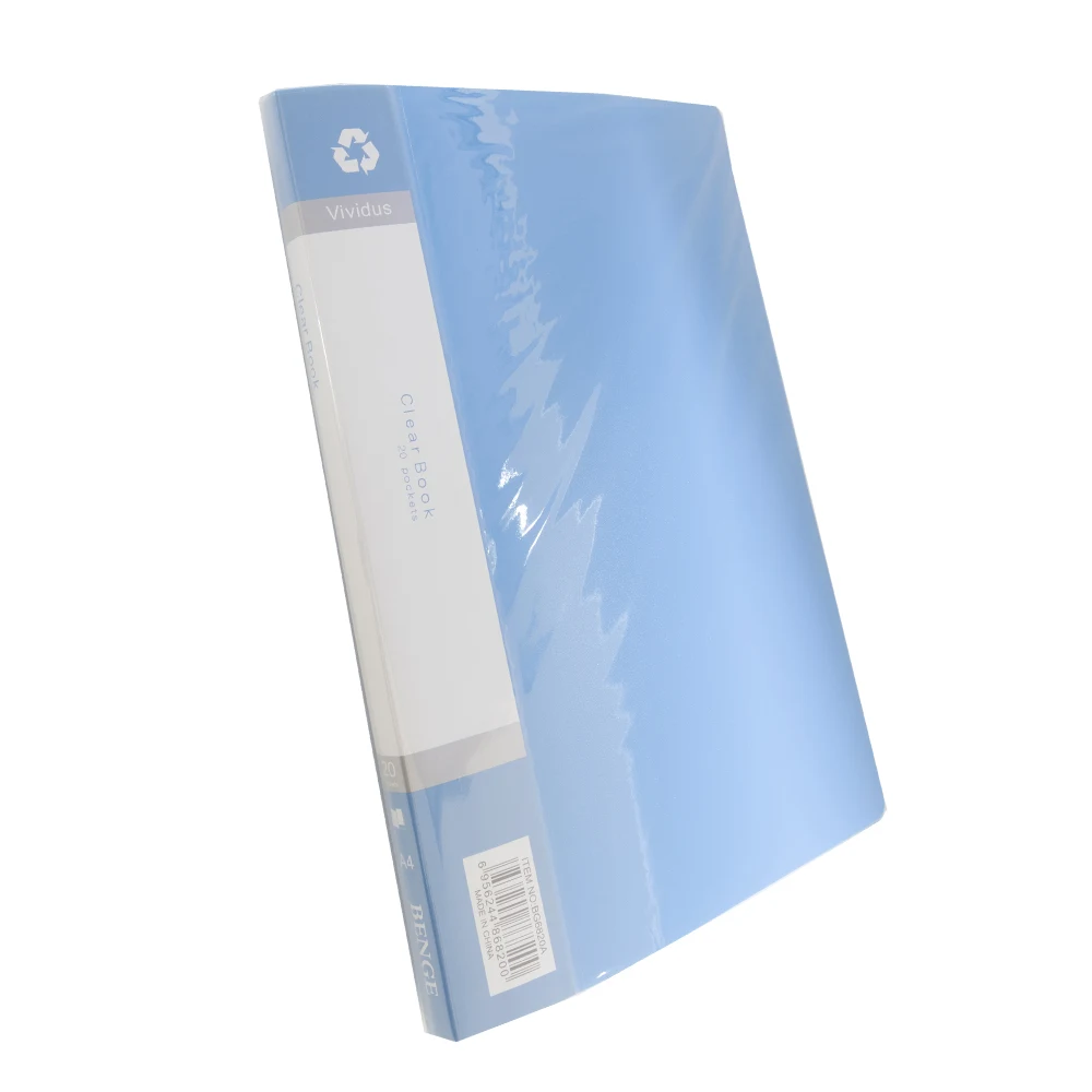 [6956244868200] جيوب حفظ أوراق – Paper holder - A4 -20 pockets - Assorted colors (ألوان متنوعة)