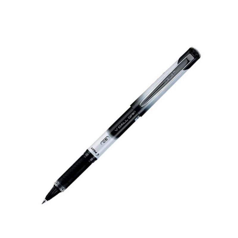 [4902505322822] قلم رولر – Pilot Liquid Ink Pen V Ball Grip 0.5 mm tip - BLN-VBG5 (Black)