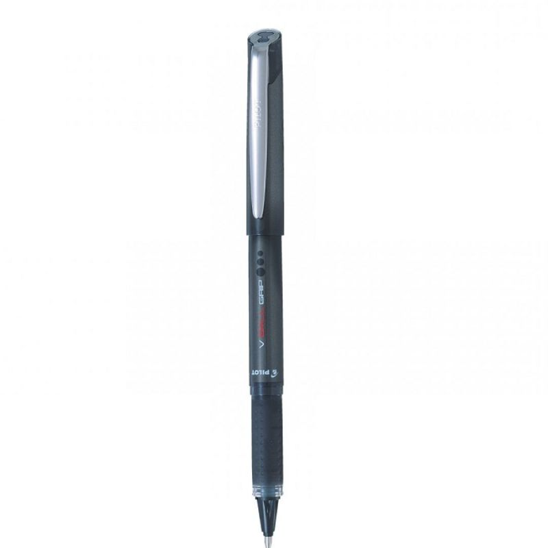 [4902505323188] قلم رولر – Pilot Liquid Ink Pen V Ball Grip 1.0 mm tip - BLN-VBG10 (Black)