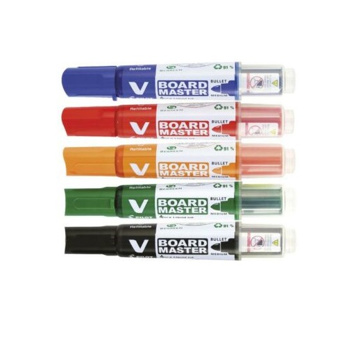 Pilot V-Board Master Whiteboard Marker Round Tip set of 5