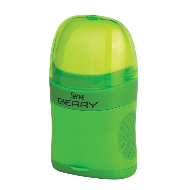 [8680869421028] Serve Berry - Fluo Colours Eraser & Sharpener (Green)