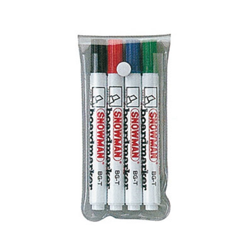 [4970129001003] Snowman Whiteboard Marker Chisel tip set 4 pen