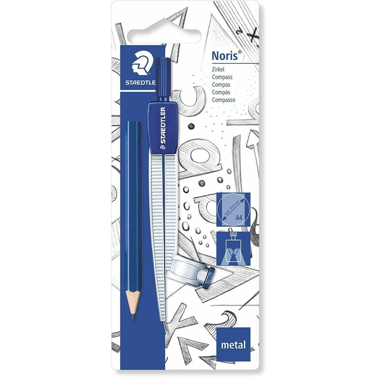 [4007817185667] قلم رصاص – Staedtler Noris Compass With Pencil 550 55 BK