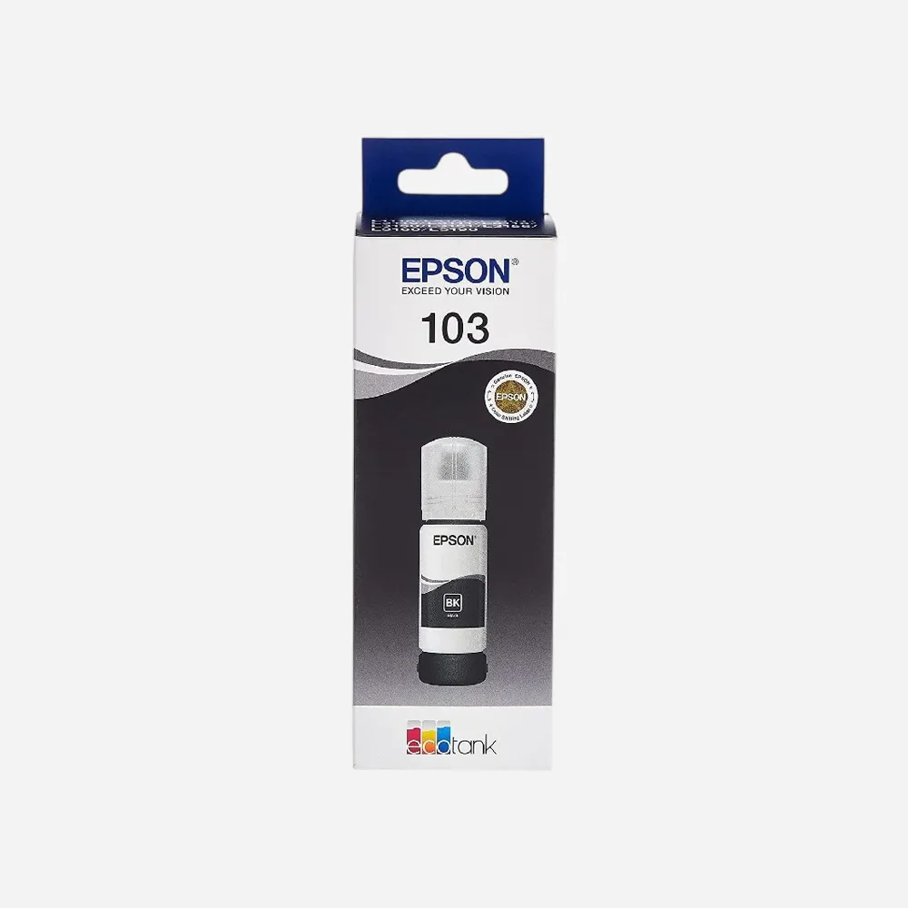 [C13T00S14A] الأحبار والتونر والشرائط – Epson 103 EcoTank ink bottle 65 ml (Black)