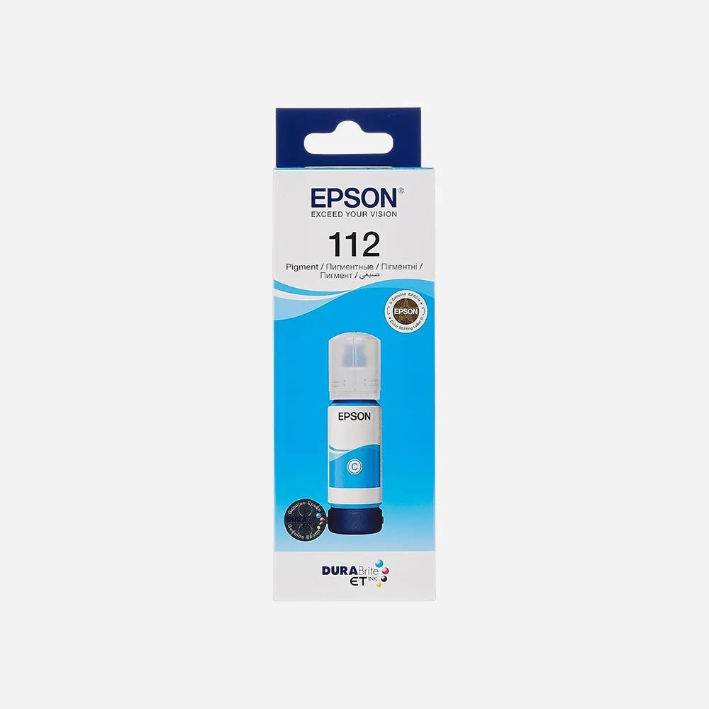 [C13T06C24A] الأحبار والتونر والشرائط – Epson 112 EcoTank Pigment ink bottle 70 ml (Cyan)