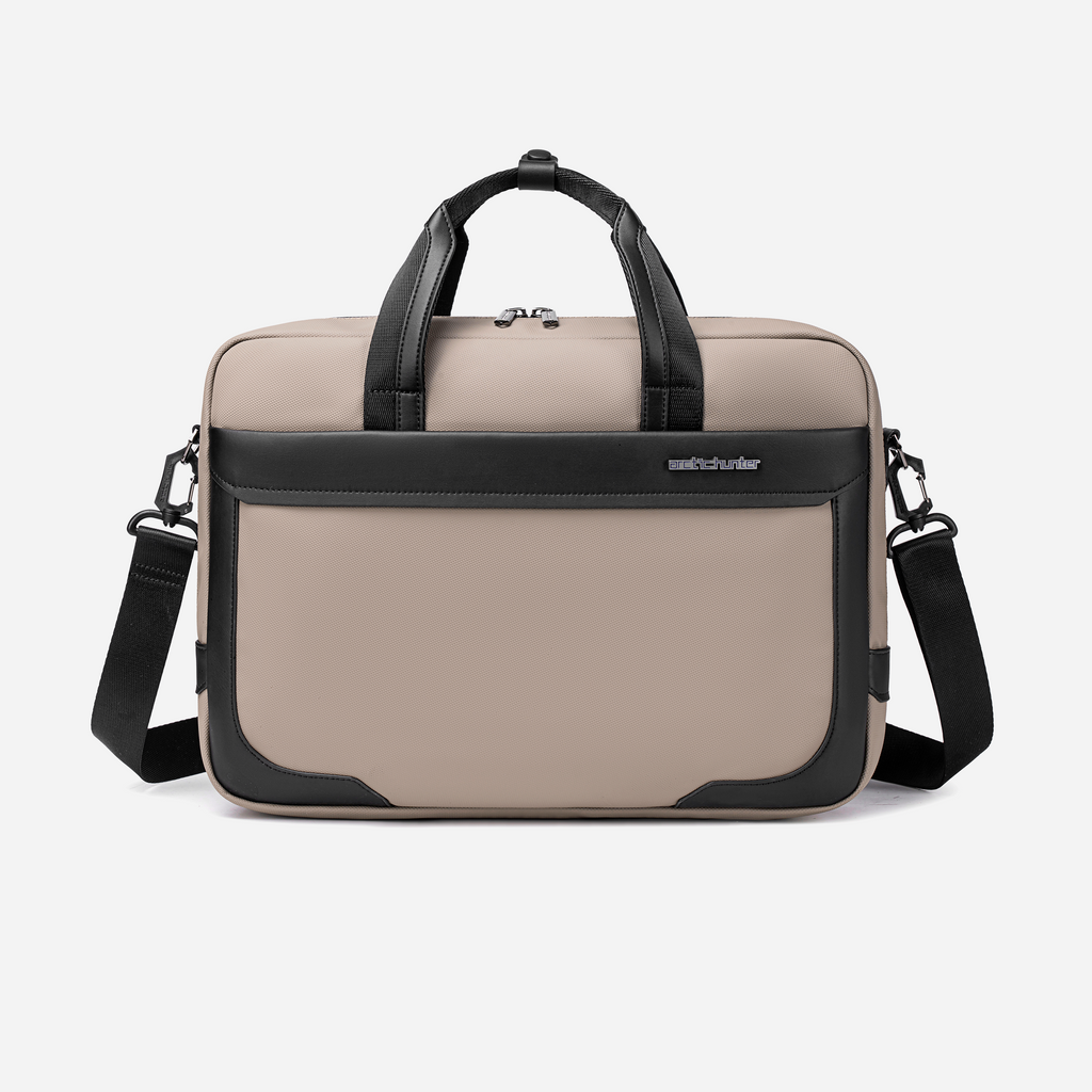 [GWB00889-BEI-15_6] حقيبة لابتوب – Arctic Hunter GWB00889 Beige Laptop Briefcase — 15.6 inches