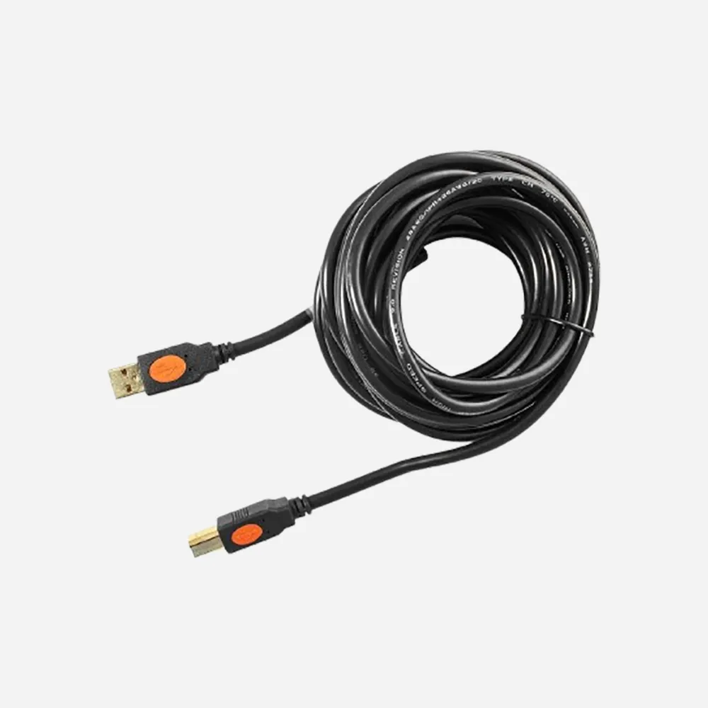 [DC026] كابلات الطابعات – 2B DC026 5m USB-A to USB-B Pure Copper Printer Cable Black