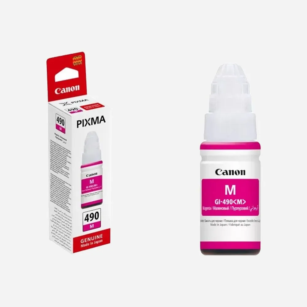 [GI-490 Magenta Ink] الأحبار والتونر والشرائط – Canon GL-490 Ink Bottle Magenta