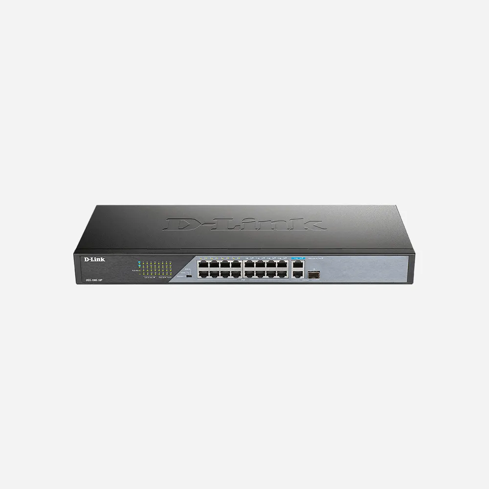 [DSS-100E-18P] سويتشات – D-Link DSS-100E 18-Port 10/100BASE-TX PoE Unmanaged Surveillance Switch