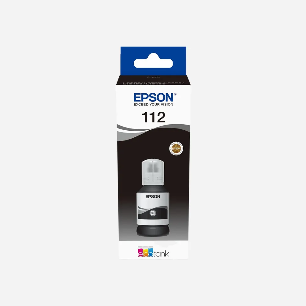 [C13T06C14A] الأحبار والتونر والشرائط – Epson 112 EcoTank Pigment Black ink bottle 127 ml