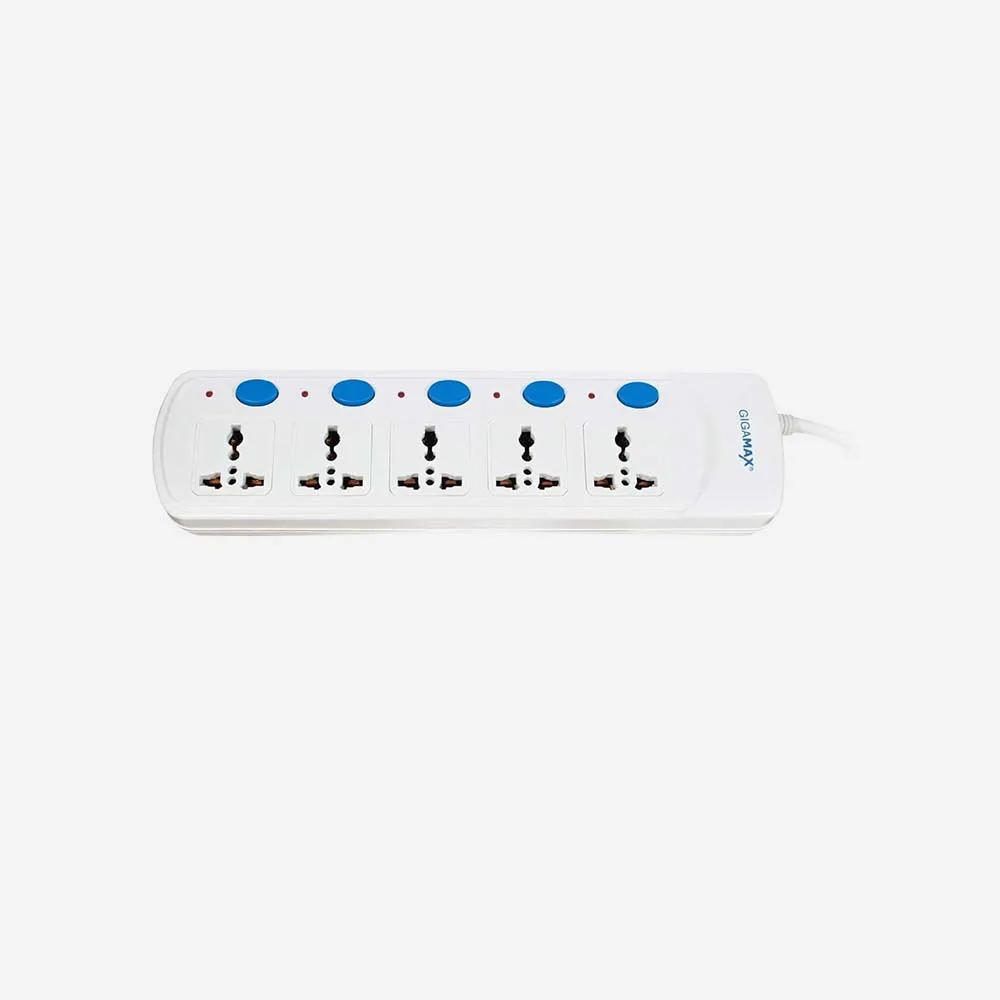 [MTS-B453] مشترك الكهرباء والفيش – Gigamax MTS-B453 Power Strip 5 Sockets