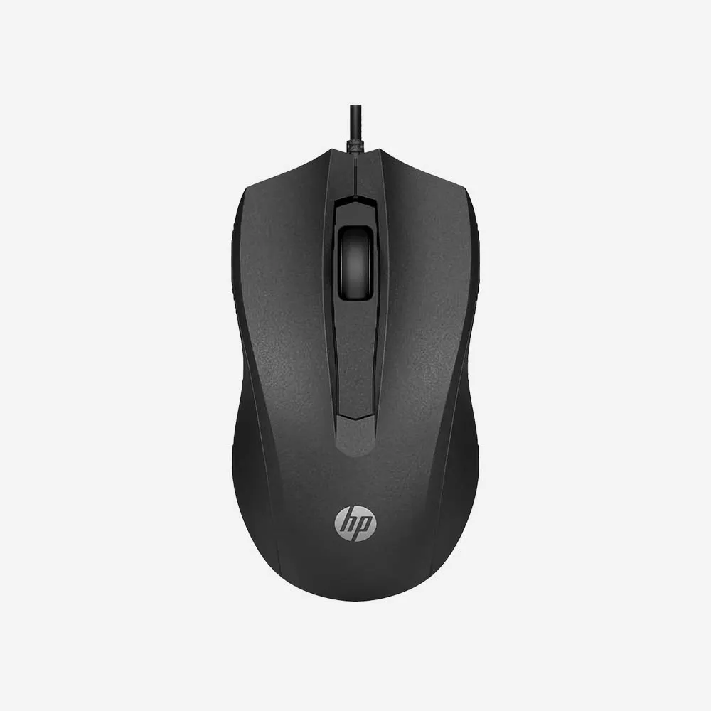 HP 100 Wired Mouse Black