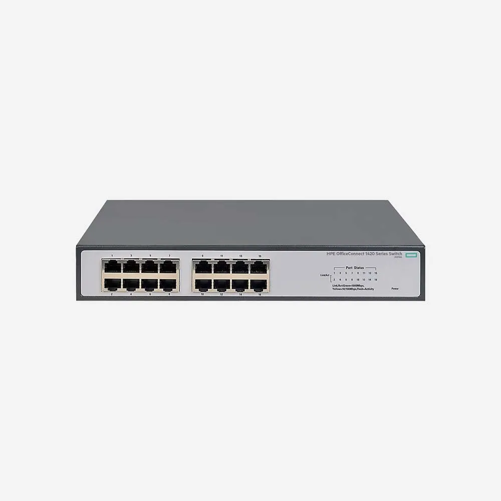 سويتشات – HP 1420-JH016A 16 Port Gigabit Unmanaged Network Switch