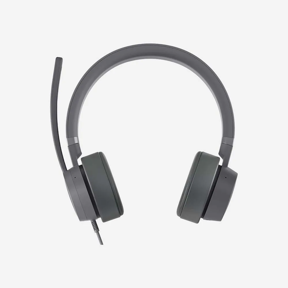 السماعات – Lenovo Go Wired ANC Headset-Compact Carrying Case Storm Grey