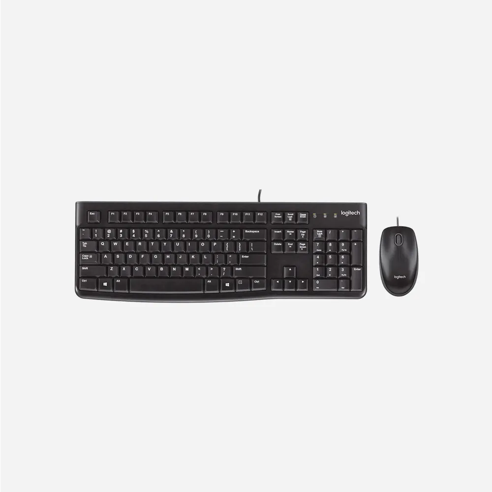[920-002546] الكيبورد والأطقم – Logitech MK120 Wired Keyboard & Mouse Combo Black 920-002546