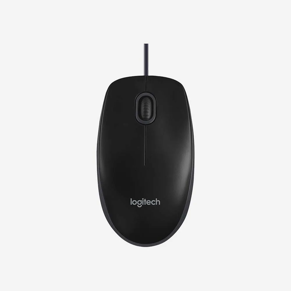 الماوس – Logitech B100 Wired Mouse Gray 910-003357