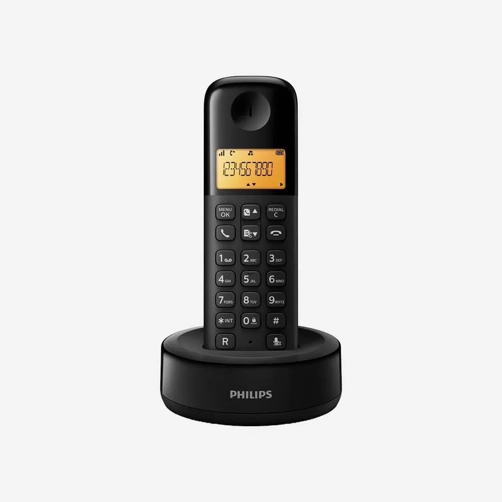 [Philips-D1601B/63] التليفونات الأرضية و IP – Philips Landline Cordless Phones D1601B/63