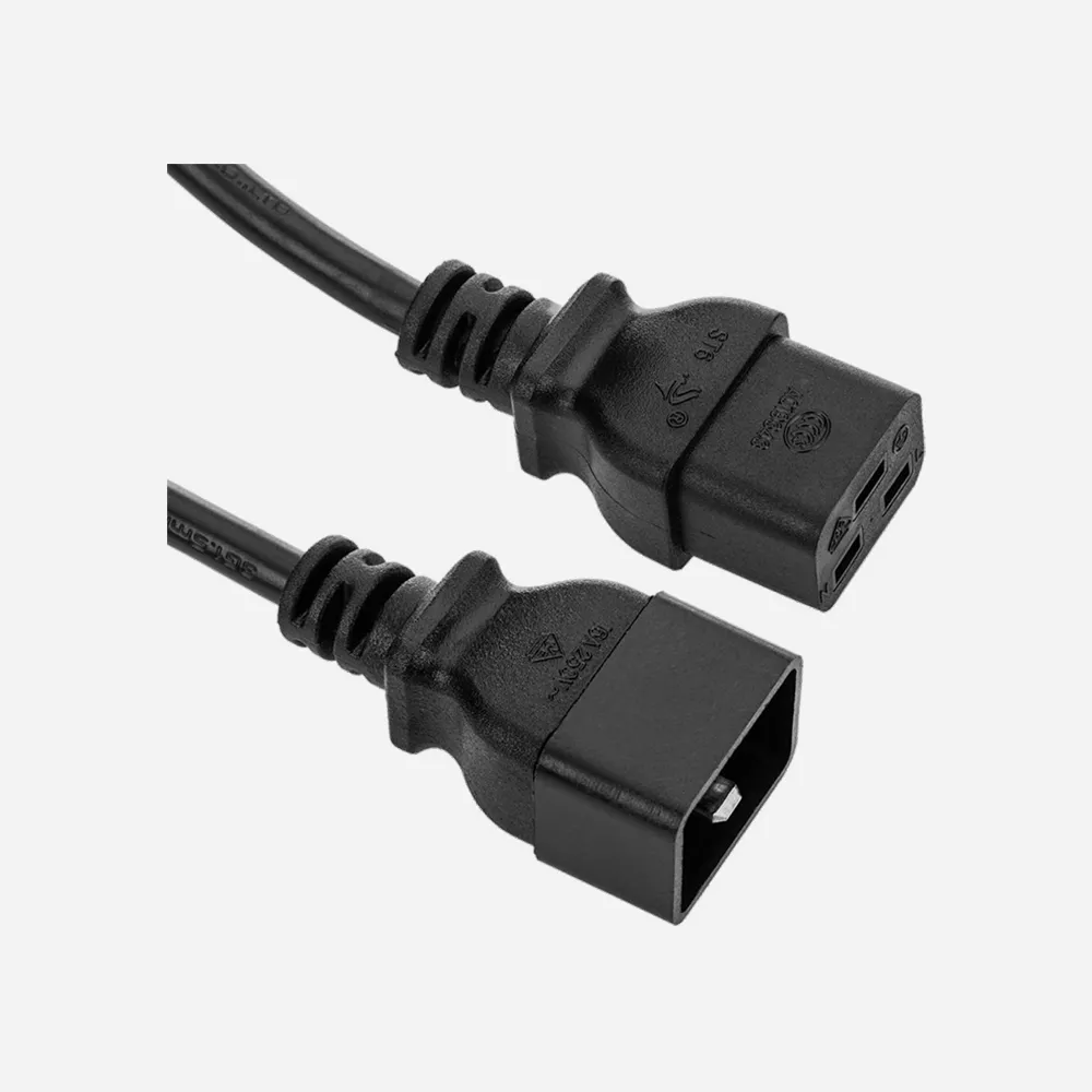 [C19 Female/C20 Male-1.8m] كابلات الكهرباء والإطالة – Power Cable C19 Female/C20 Male-1.8m