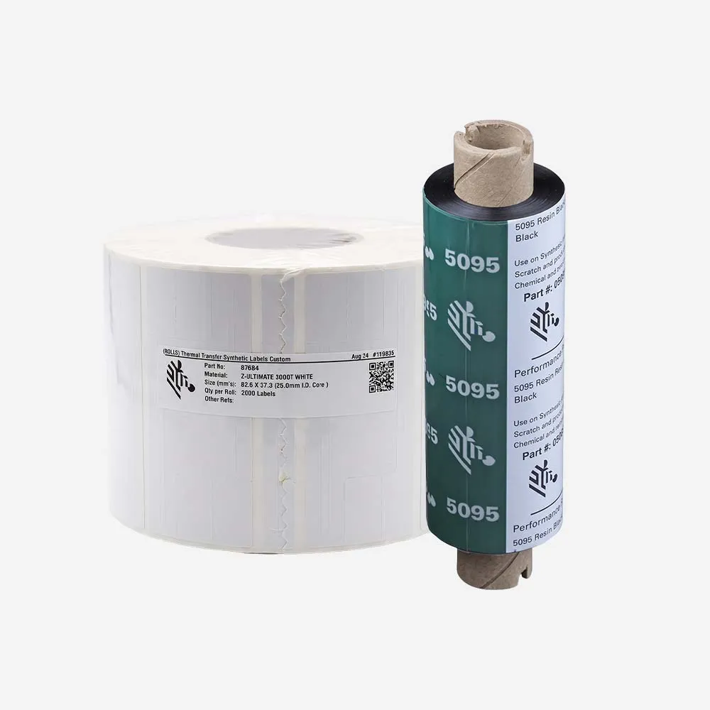 [Resin-Org 74x84mm] طابعات الباركود والملصقات – Zebra Golden+Ribbon Resin 74x84mm