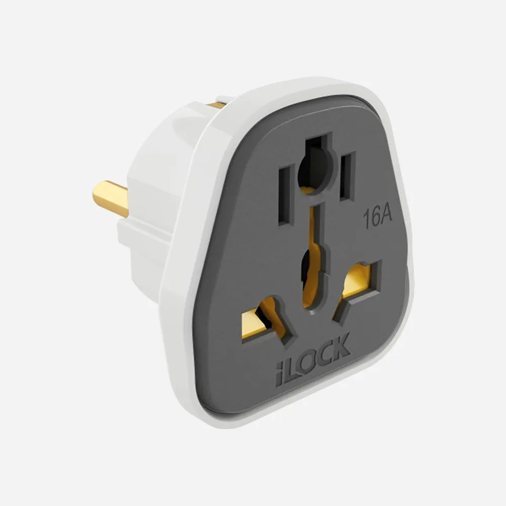 [5069] مشترك الكهرباء والفيش – iLOCK 5069 Travel Plug Adapter Converter