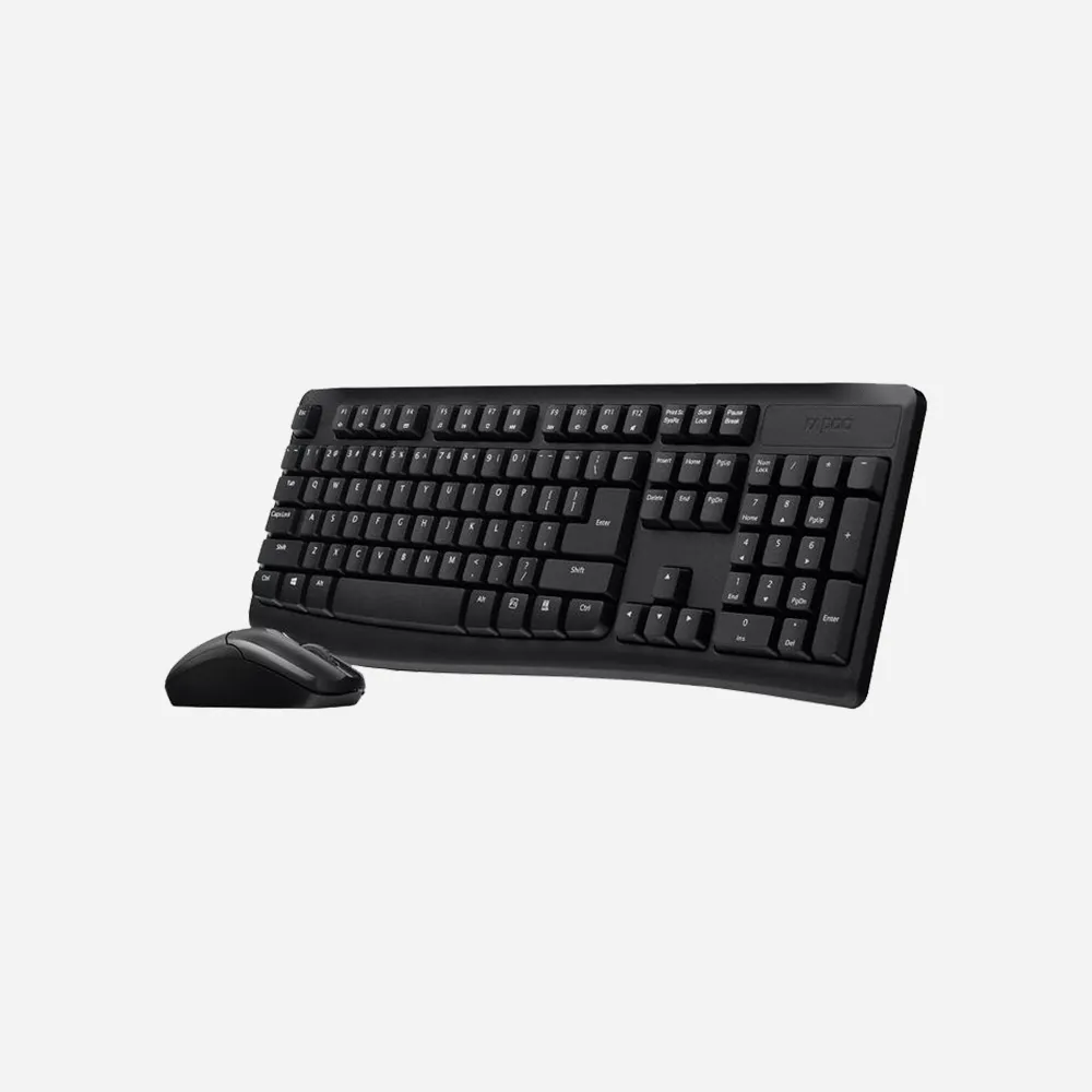 [Rapoo X1800Pro] الكيبورد والأطقم – Rapoo X1800Pro Wireless Keybaord & Mouse Combo (Black)