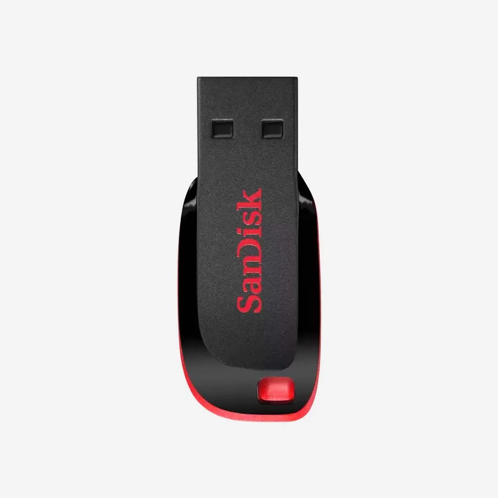 فلاشات وكروت ذاكرة – SanDisk Cruzer Blade USB Flash Drive - 128GB (Red)