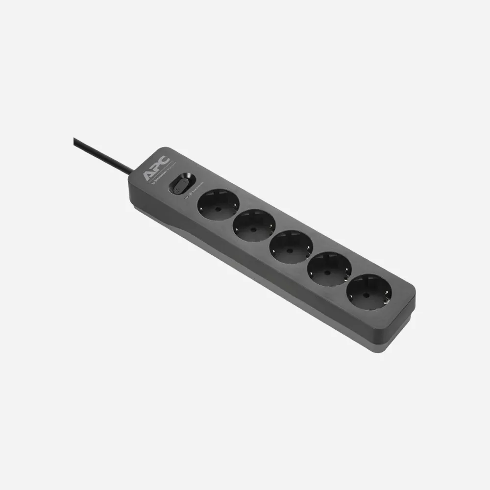 [PME5U2B-GR-2] APC Essential SurgeArrest Power Strip 5 Outlets 2 USB Ports, 230V Germany Plug Black