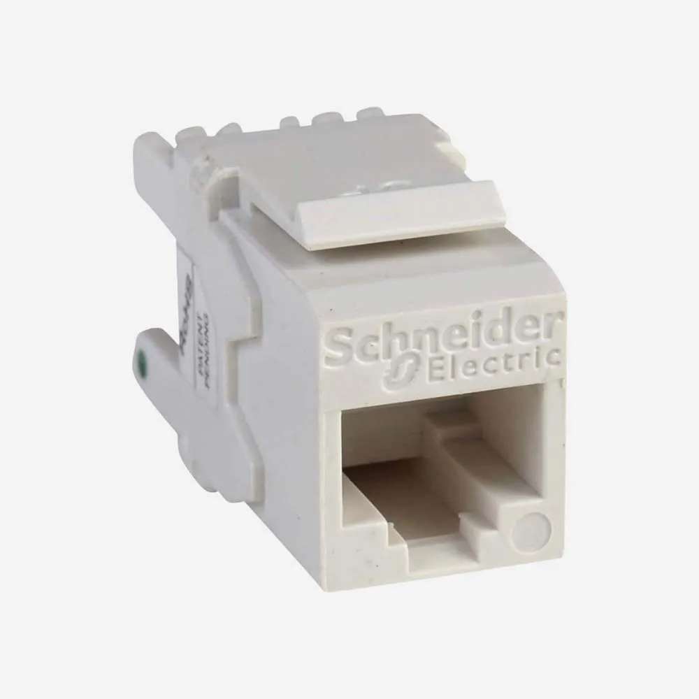 [VDIEB17266UWE] ملحقات الشبكات والتمديدات – Schneider RJ45 JACK CAT6 UNSHIELDED KEYSTONE WHITE