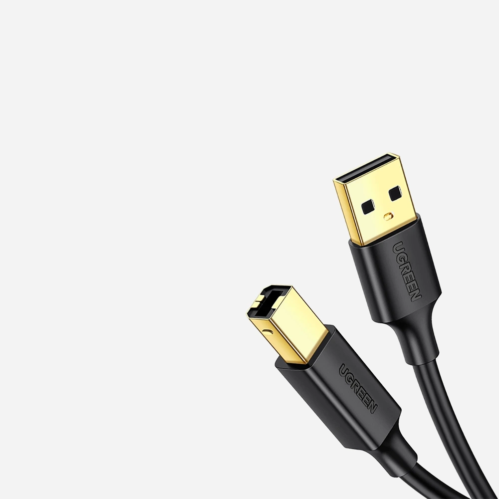 كابلات الطابعات – UGREEN 20847 US135 2m USB-A to USB-B Print Cable Black