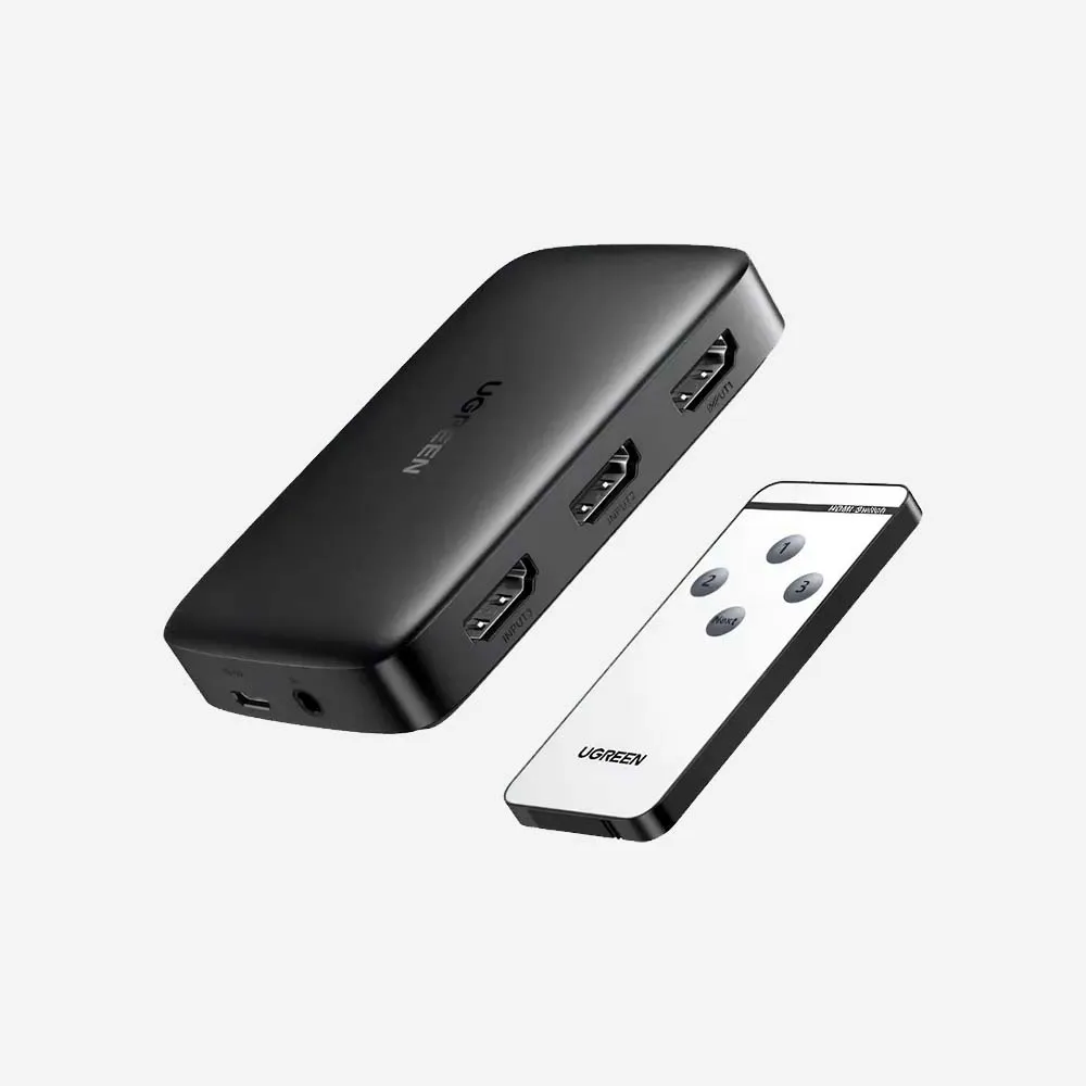 المحولات – UGREEN 80125 HDMI Switch 3-in-1 4K 60Hz HDMI Splitter