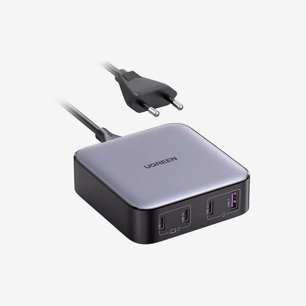 [90928] الشواحن – UGREEN 90928 Nexode CD328 100W GaN Desktop Fast Charger with Power Delivery 3x USB-C 1x USB-A