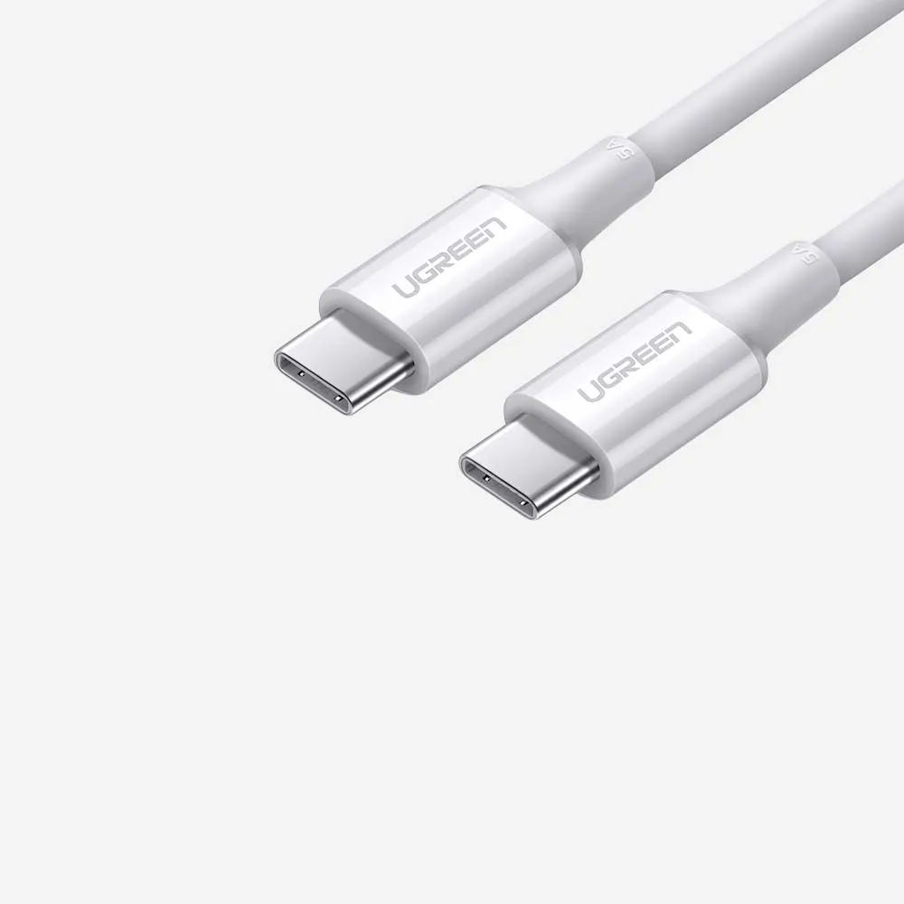[60551] كابلات USB – UGREEN 60551 1m USB-C to USB-C Cable White