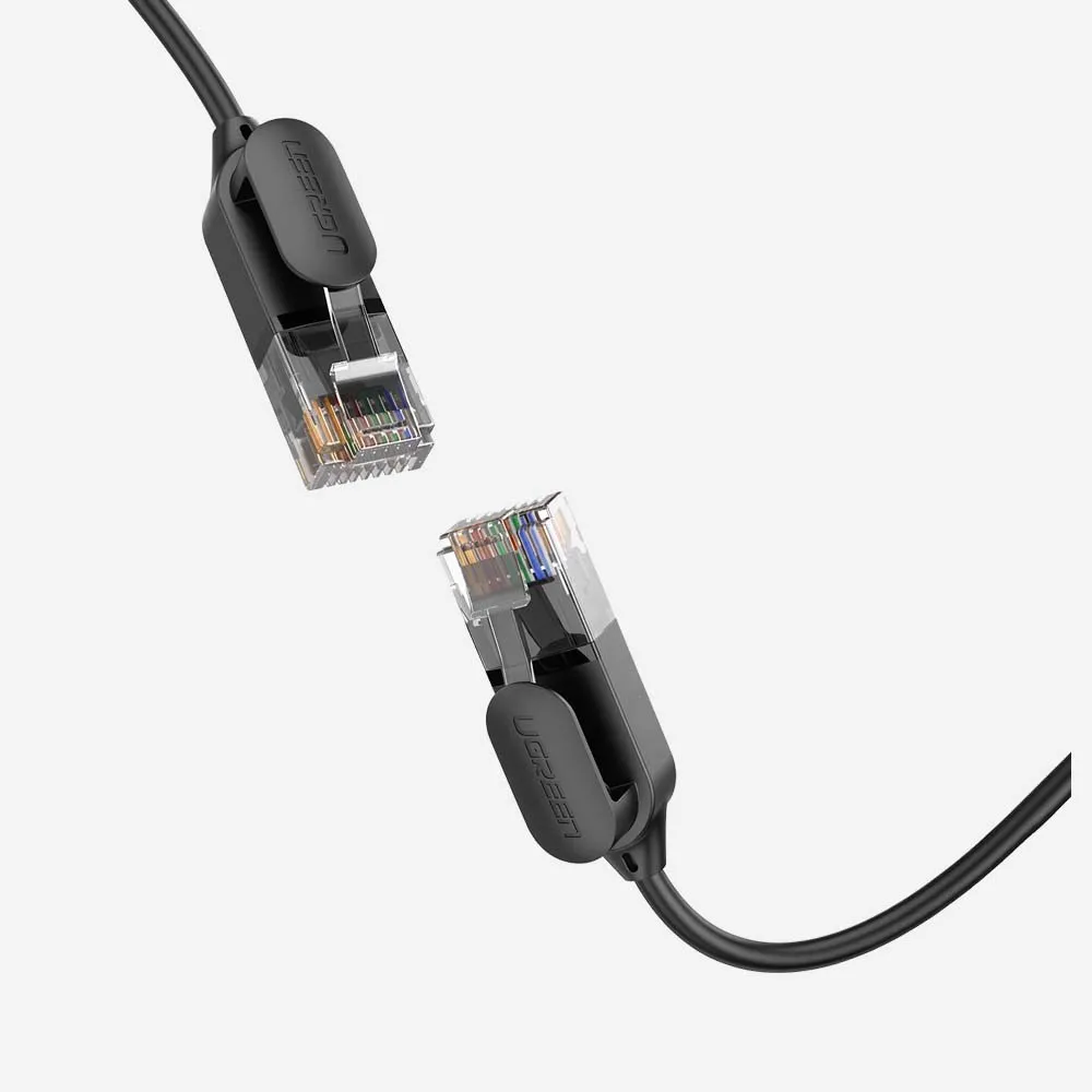 كابلات الشبكات – UGREEN 70334 NW122 Cat 6A 2m Pure Copper Ethernet Cable Black