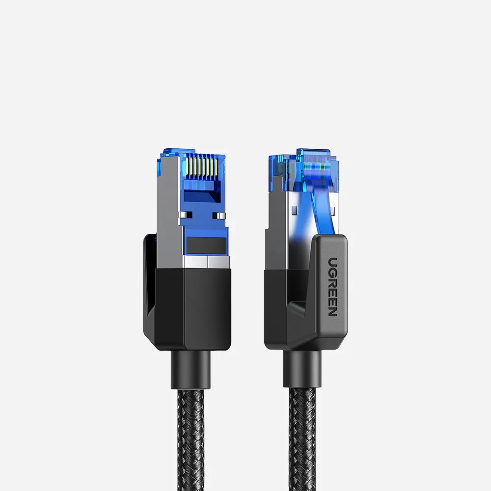 UGREEN 80432 NW153 Cat 8 3m Shielded Round Braided Ethernet Cable Black