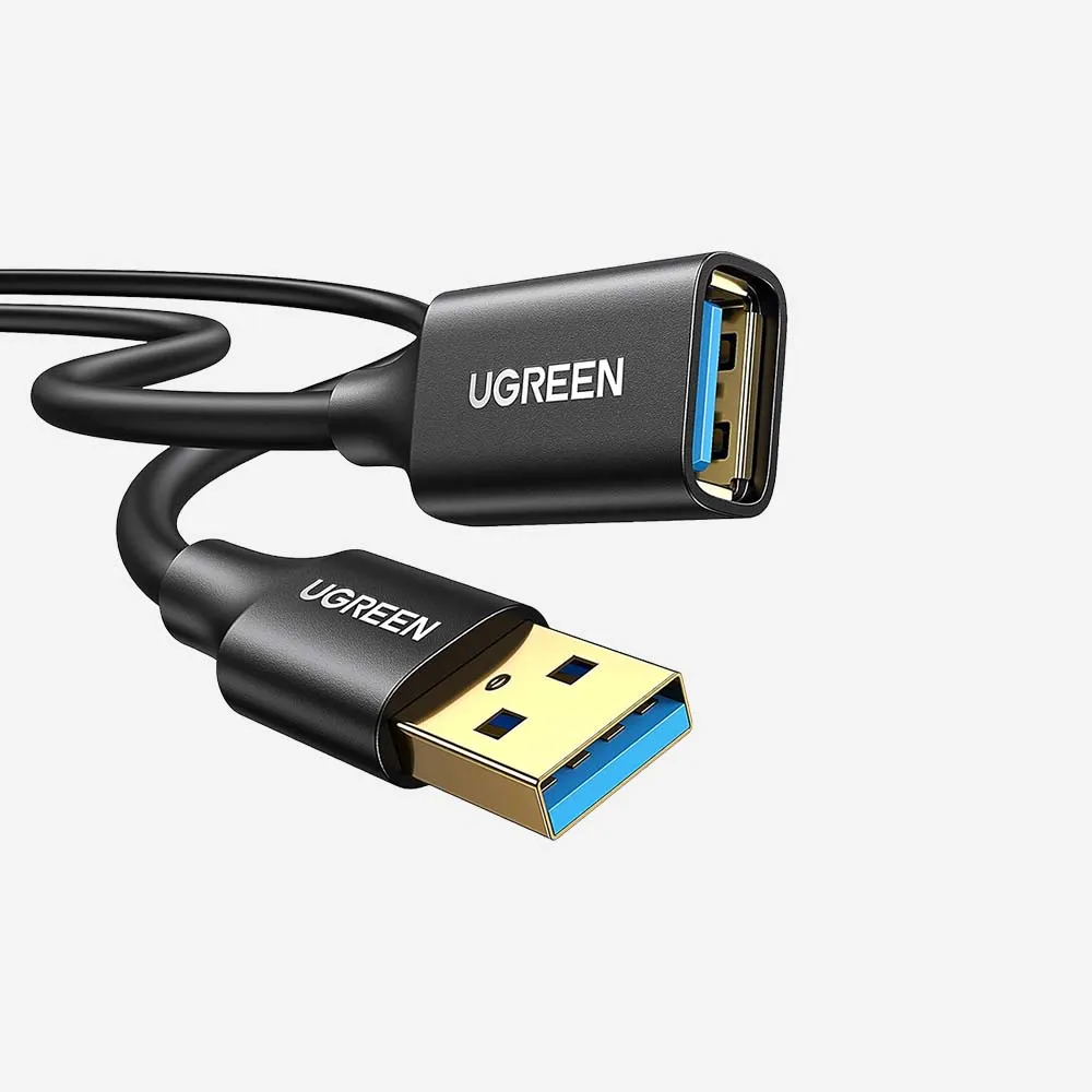 كابلات الكهرباء والإطالة – UGREEN 30127 USB-A 3.0 Extension Male Cable Black 3m