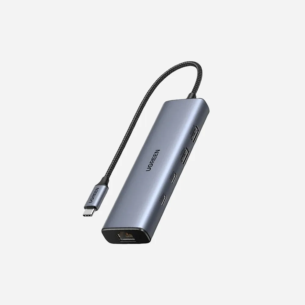 [45320] موزعات USB ومحطات التوصيل – UGREEN 45320 CM512 6-in-1 USB-C 10Gbps Hub Space Grey
